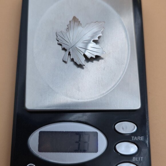 Sterling Silver Canadian Maple Leaf Pin Brooch A4666 - Picture 7 of 7